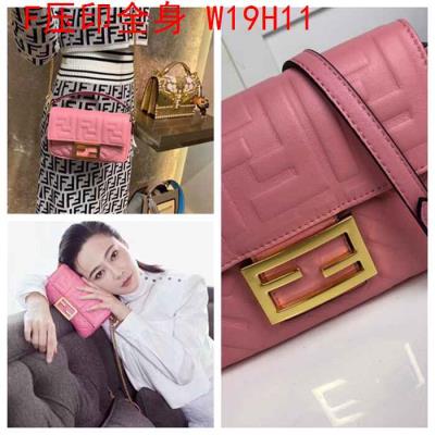 wholesale quality fendi bags full embossed f logo pink