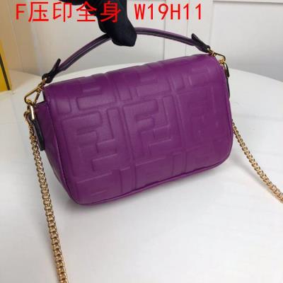 wholesale quality fendi bags full embossed f logo purple