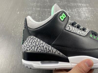 wholesale quality air jordan 3 green glow