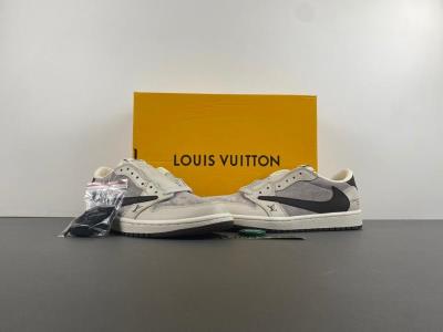 wholesale quality travis scott x air jordan 1 low og  beige gray black