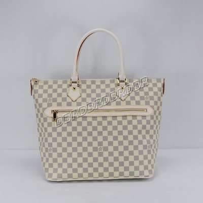 Discount Louis Vuitton Handbags Damier Azur Canvas N51184 white Wholesale