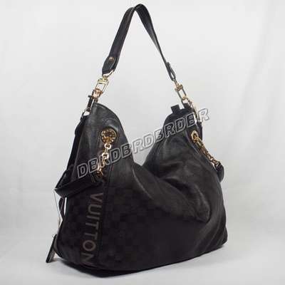 discount louis vuitton handbags leather n95006 black wholesale