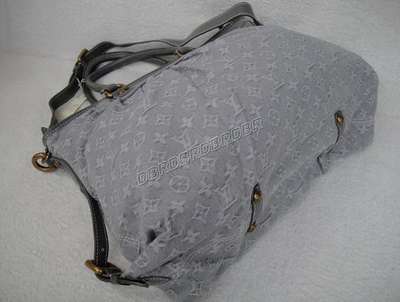 discount louis vuitton handbags monogram denim m95838 gray wholesale