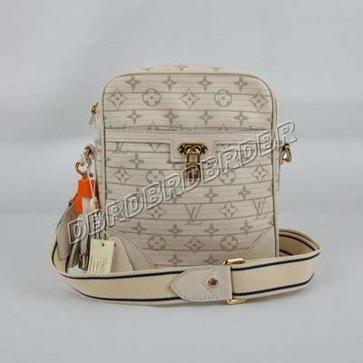 Discount Louis Vuitton Handbags Leather M95996 beige white Wholesale