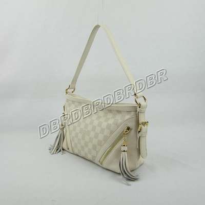 discount louis vuitton handbags leather n96883 beige white wholesale