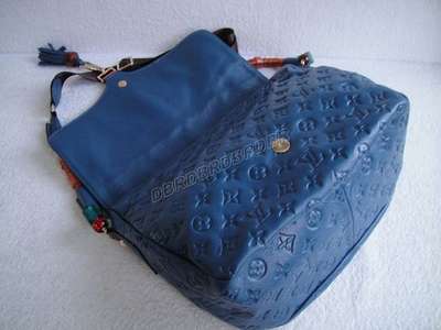 discount louis vuitton handbags leather m95381 satchel blue wholesale