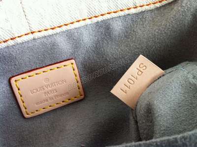 discount louis vuitton handbags monogram denim m40417 blue wholesale