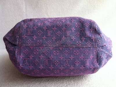 discount louis vuitton handbags monogram denim m40415 pink blue wholesale