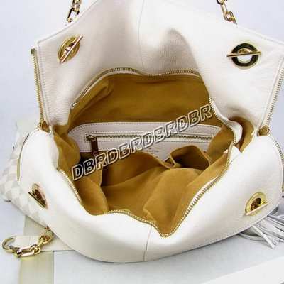 discount louis vuitton handbags leather n95130 beige white wholesale