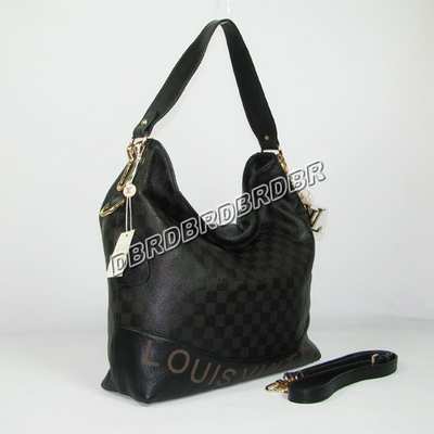 discount louis vuitton handbags leather n96670 black wholesale