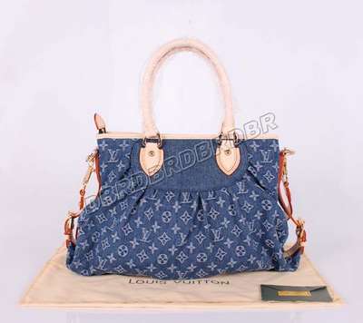 Discount Louis Vuitton Handbags Monogram Denim M95349 blue Wholesale