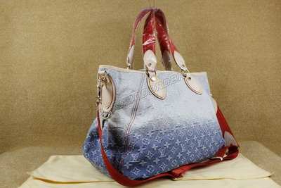 discount louis vuitton handbags monogram denim m40411 blue wholesale