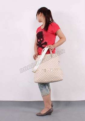 discount louis vuitton handbags leather m92809 beige white wholesale