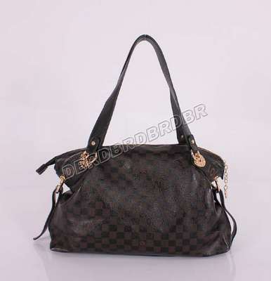 discount louis vuitton handbags leather m93083 black/gray wholesale