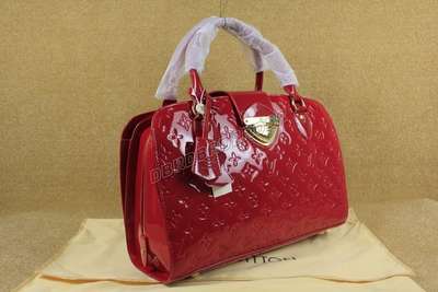 discount louis vuitton handbags monogram vernis m95332 tote red wholesale