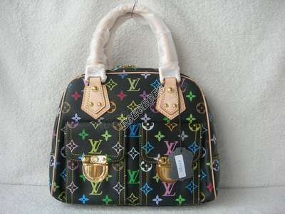 Discount Louis Vuitton Handbags Monogram Multicolore M40029 black Wholesale