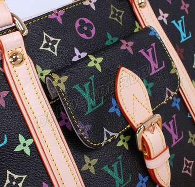 discount louis vuitton handbags monogram multicolore m40100 black wholesale