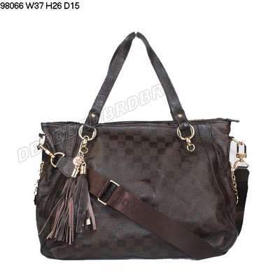 Discount Louis Vuitton Handbags Leather 98066 Coffee Wholesale