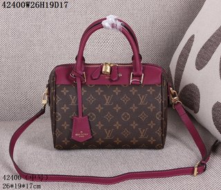 LV 42400 Monogram shoulder bag with purple handle 35363