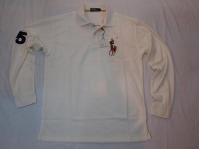 Ralph Lauren men Polo shirt-long sleeve-white No.340