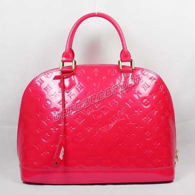 discount louis vuitton handbags monogram vernis m93625 rose red wholesale