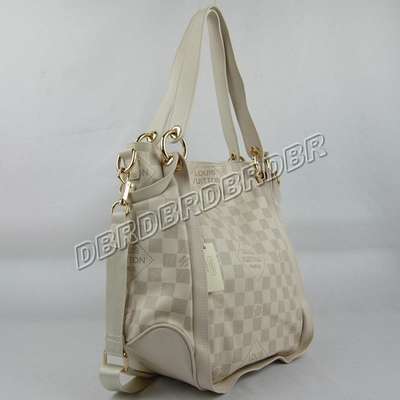 discount louis vuitton handbags leather n41306 beige white wholesale