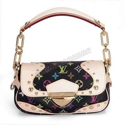 discount louis vuitton handbags monogram multicolore m40128 black wholesale