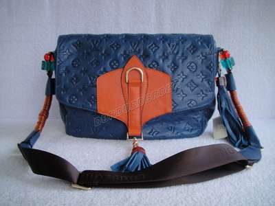 discount louis vuitton handbags leather m95381 satchel blue wholesale