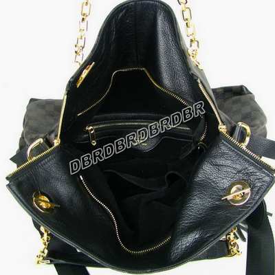 discount louis vuitton handbags leather n95130 black wholesale