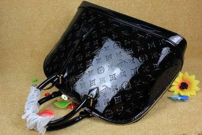 discount louis vuitton handbags monogram vernis m93625 black wholesale