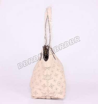 discount louis vuitton handbags monogram mahina m93465 beige white wholesale