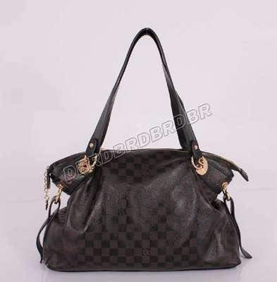 discount louis vuitton handbags leather m93083 black/gray wholesale