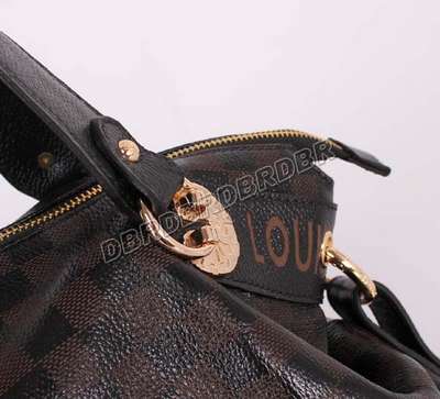 discount louis vuitton handbags leather m93083 black/gray wholesale