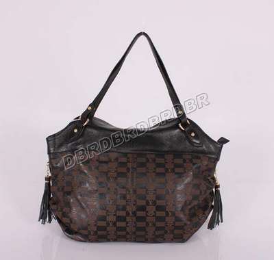 discount louis vuitton handbags leather m95018 black/gray wholesale