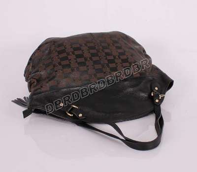 discount louis vuitton handbags leather m95018 black/gray wholesale