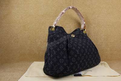 discount louis vuitton handbags monogram denim m40494 black wholesale