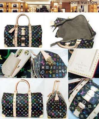 discount louis vuitton handbags monogram multicolore m92641 black wholesale