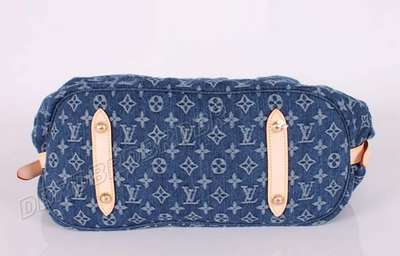 discount louis vuitton handbags monogram denim m95515 blue wholesale